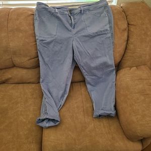 Torrid periwinkle crop pants 20w